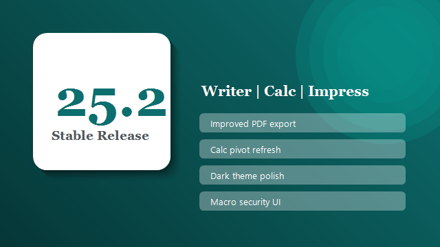 LibreOffice 25.2 版本发布